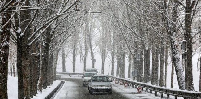 وزش باد و بارش برف در کردستان